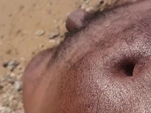 Flash dick at the beach, playa