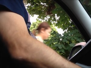 Dick flashing in car 8 - she looks
