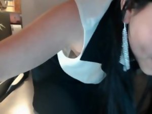 Teen brunette hidden camera masturbation