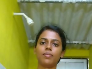 Indian Tamil bathing with selfie photos