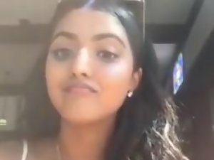 Indian girl talking on livestream