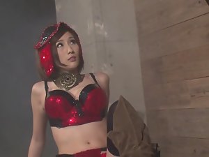 Amazing Japanese slut JULIA in Best stockings, fingering JAV video
