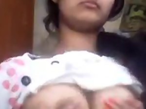 Cute Indian Bitch Playing With Her Boobs