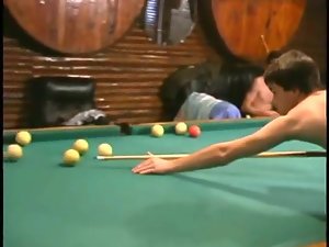Russian Soldiers Play Pool in Nude