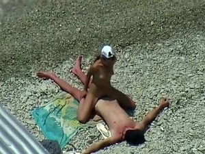 Sunbathing and then fucking gets taped