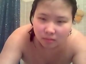 Amateur Asian college girl BBW in the shower